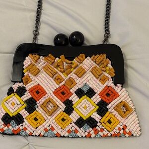 Zara Multicolor Beaded Crossbody Bag